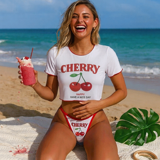 Bikini 3 pezzi "Cherry Vibes"