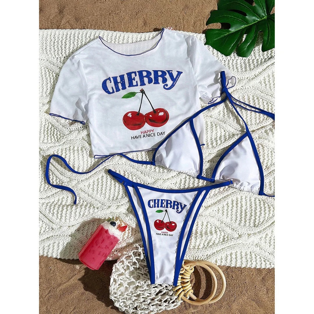 Bikini 3 pezzi "Cherry Vibes"