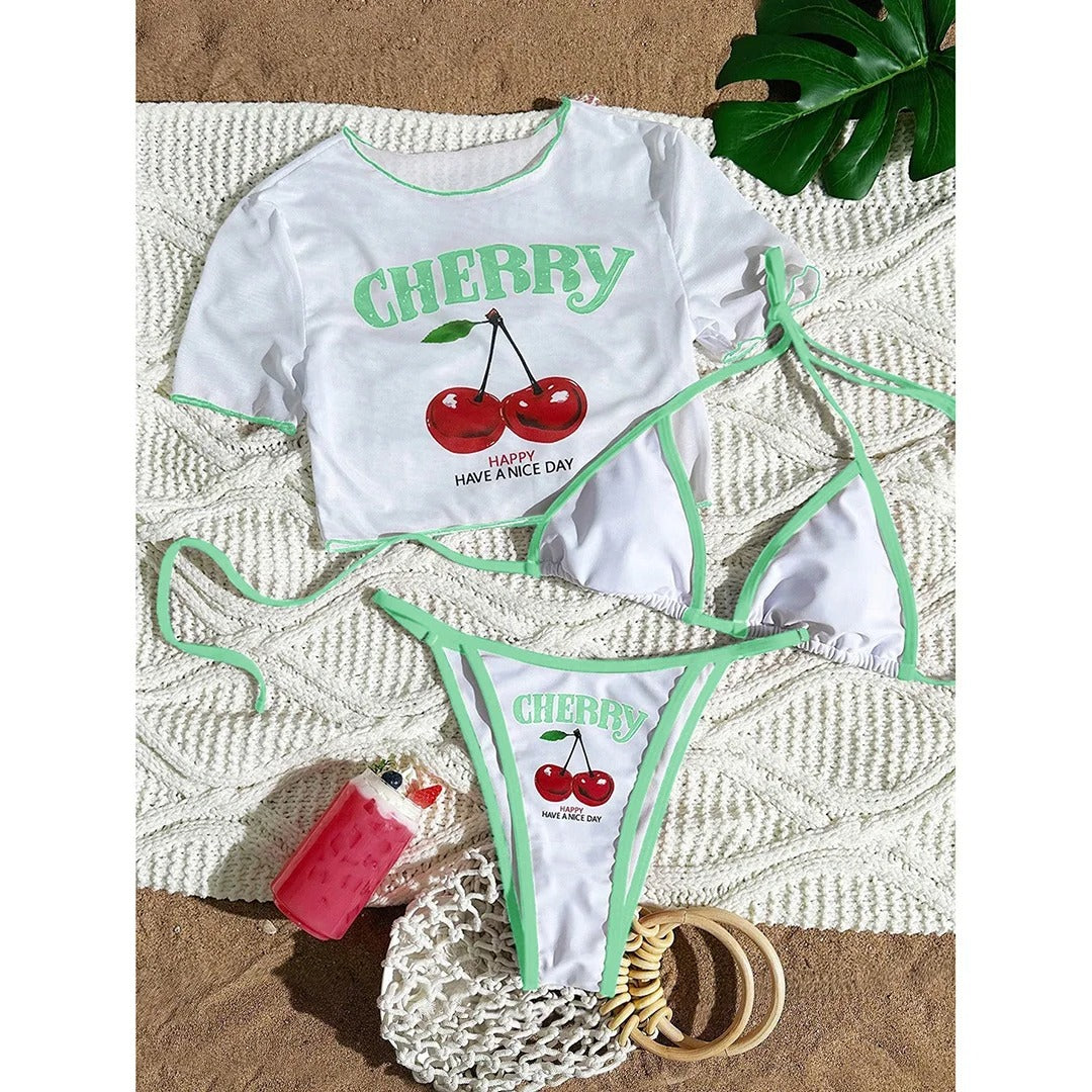 Bikini 3 pezzi "Cherry Vibes"