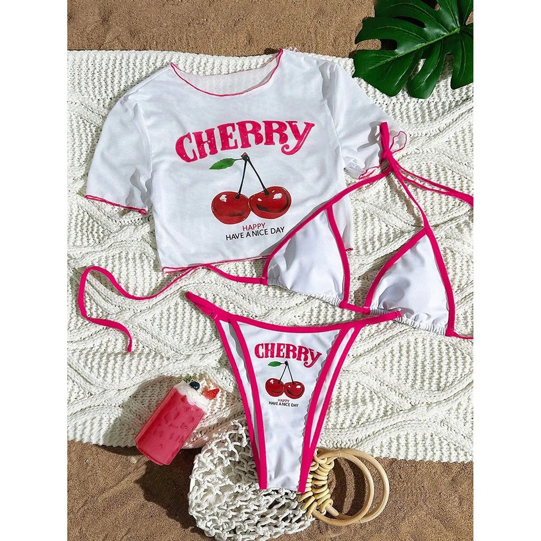 Bikini 3 pezzi "Cherry Vibes"