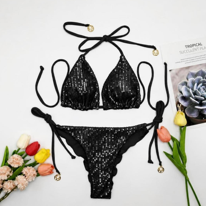 Bikini Paillettes “Luminous Glow” – Effetto Luce Infinita