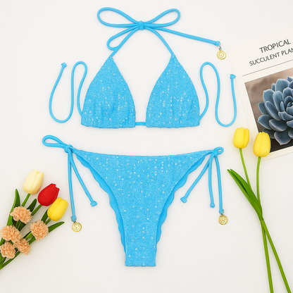 Bikini Paillettes “Luminous Glow” – Effetto Luce Infinita