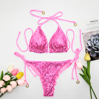 Bikini Paillettes “Luminous Glow” – Effetto Luce Infinita