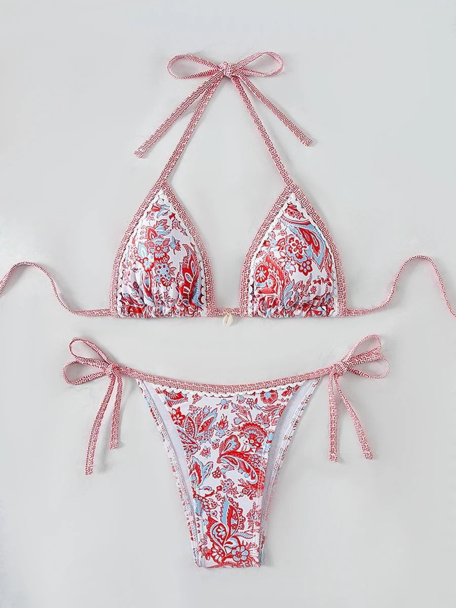 Bikini Triangolo "Porcelain" – Eleganza Mediterranea in varie fantasie