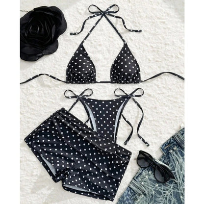 Bikini a Pois con Shorts Cut‑Out – Summer Party Set