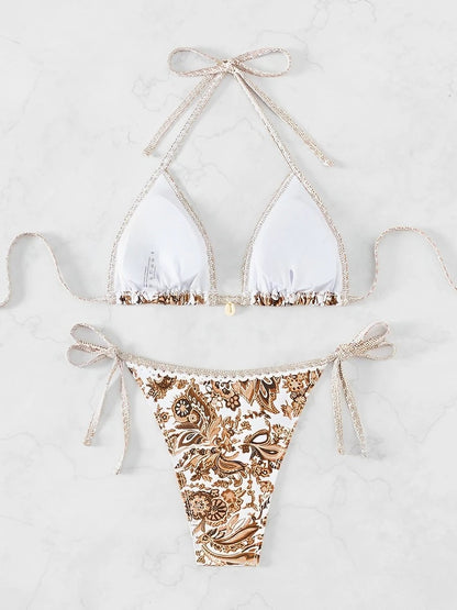 Bikini Triangolo "Porcelain" – Eleganza Mediterranea in varie fantasie