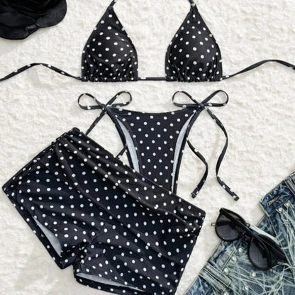 Bikini a Pois con Shorts Cut‑Out – Summer Party Set